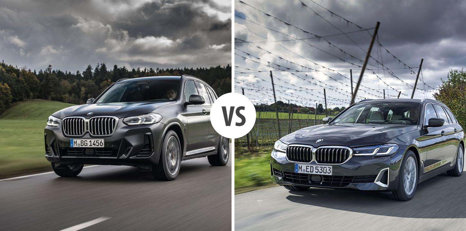 BMW X3 vs BMW 5 Series Touring - Differences and prices compared