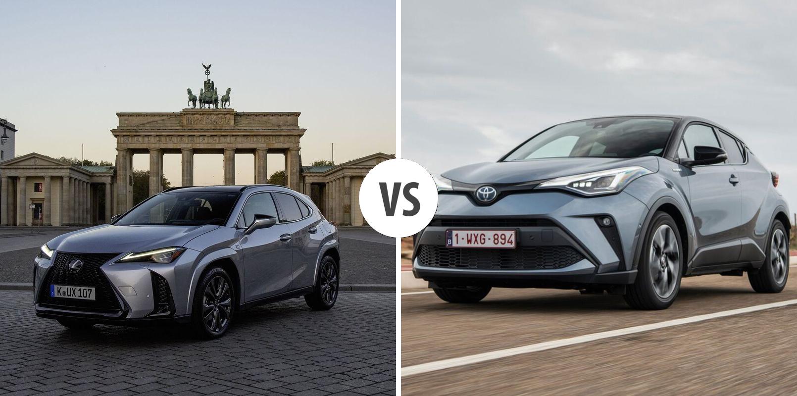 Lexus UX vs Toyota C-HR comparison - differences, prices & technical data
