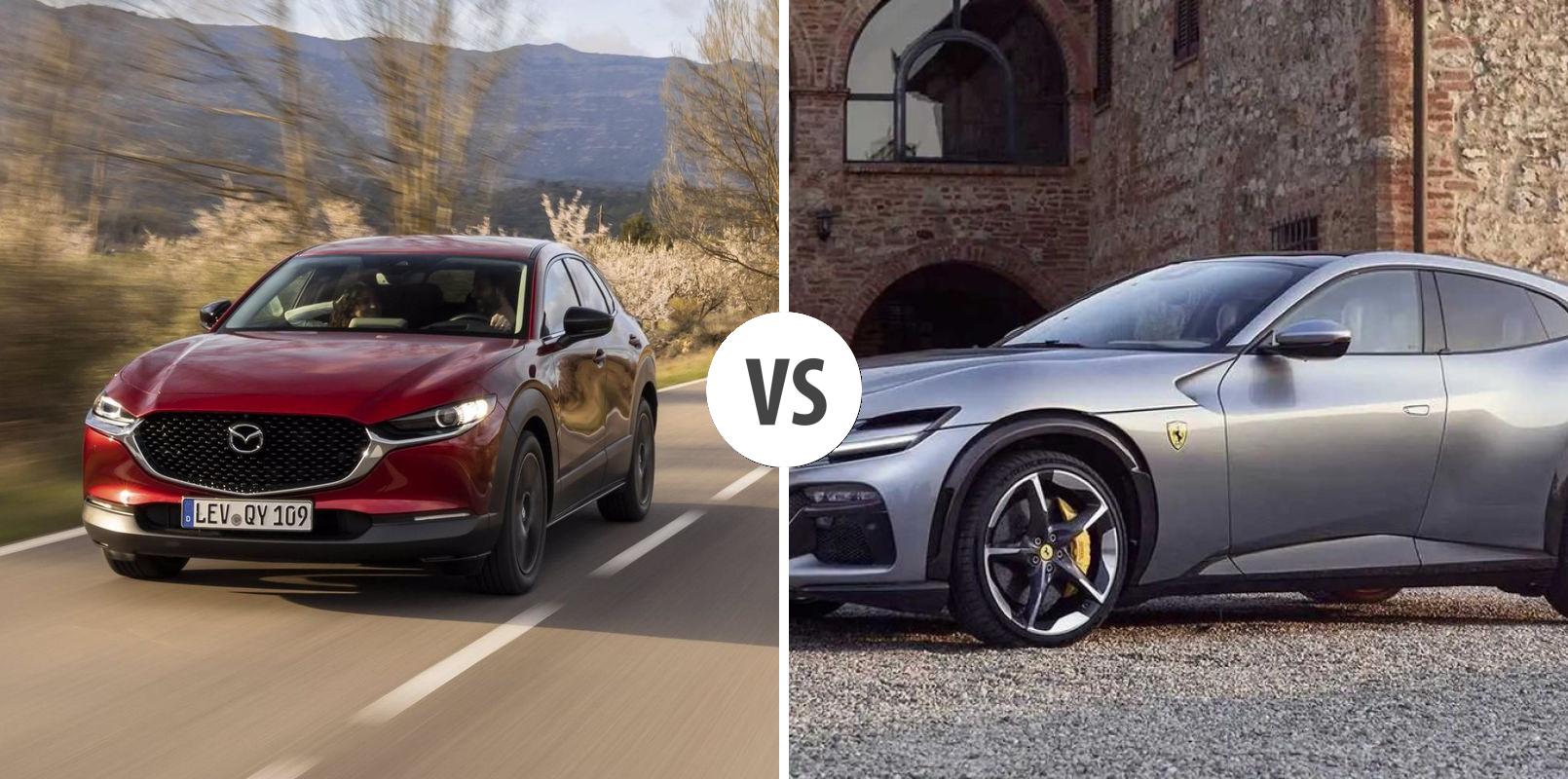 Elegant Ferrari Purosangue Vs Mazda Images