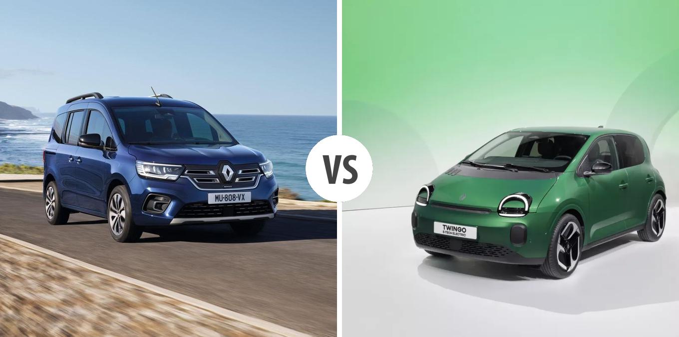 Renault Kangoo Compact Van vs Renault Twingo comparison - differences ...
