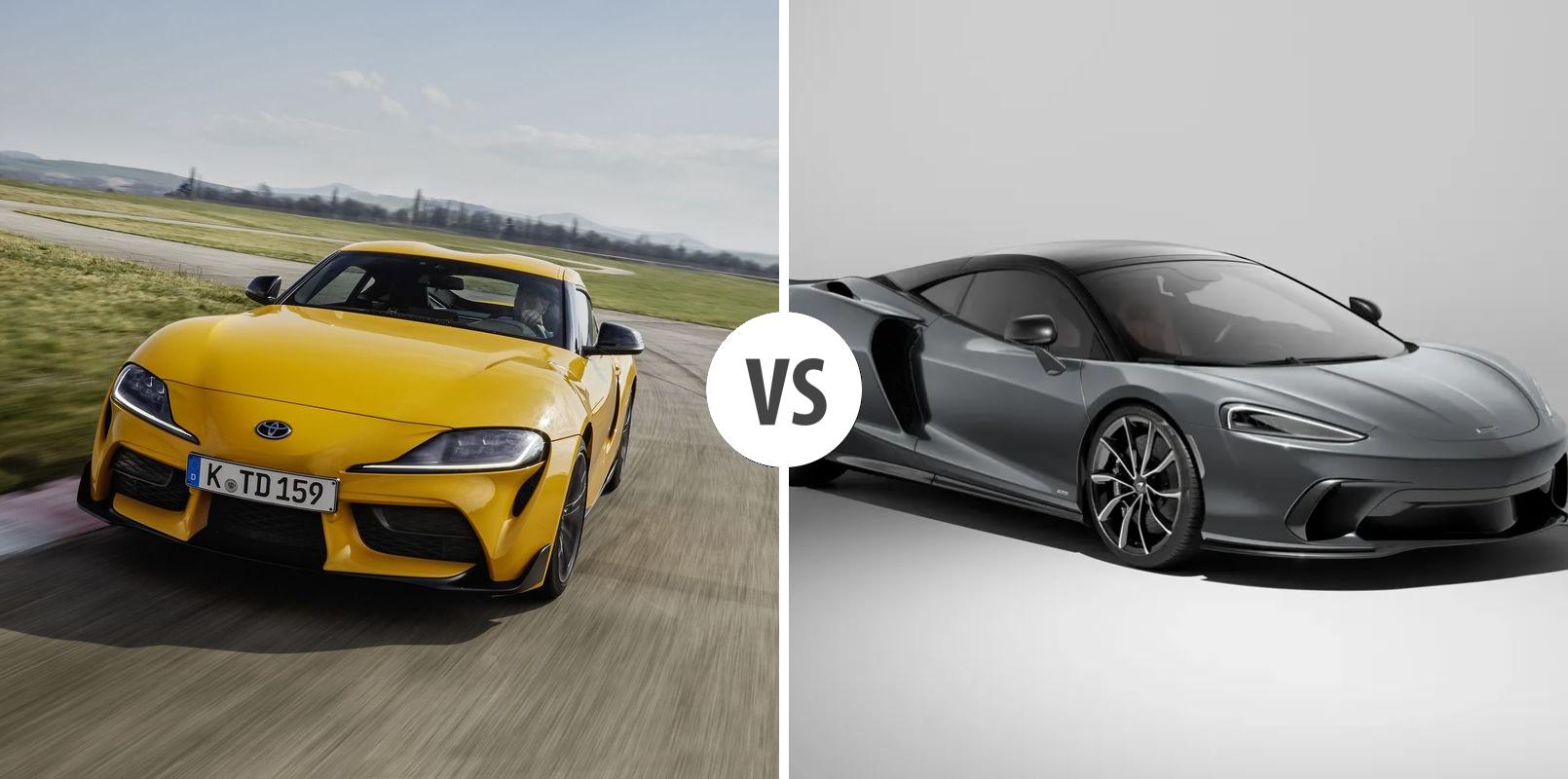 Toyota Supra vs McLaren GT Series comparison - differences, prices ...
